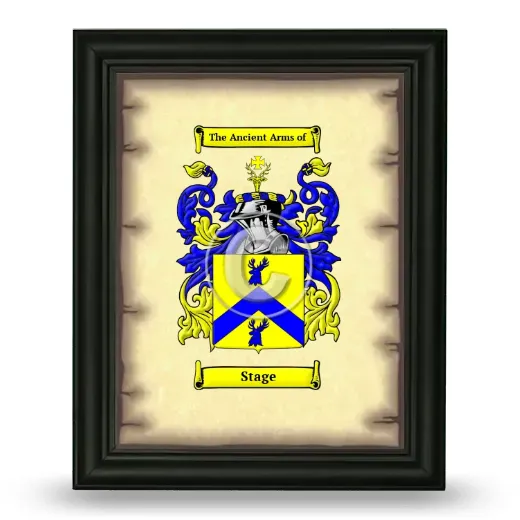 Stage Coat of Arms Framed - Black