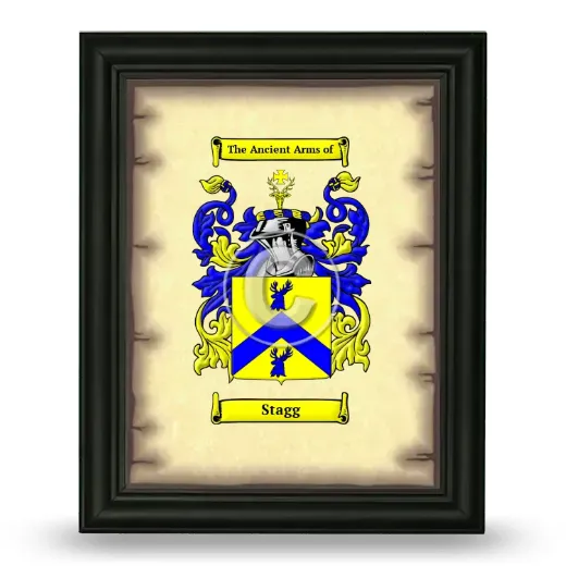 Stagg Coat of Arms Framed - Black
