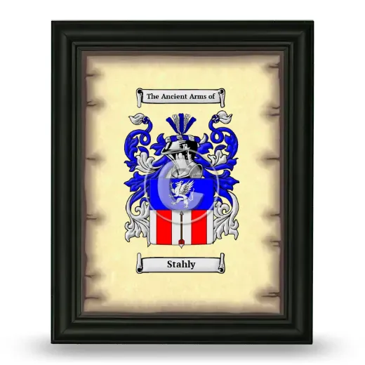 Stahly Coat of Arms Framed - Black