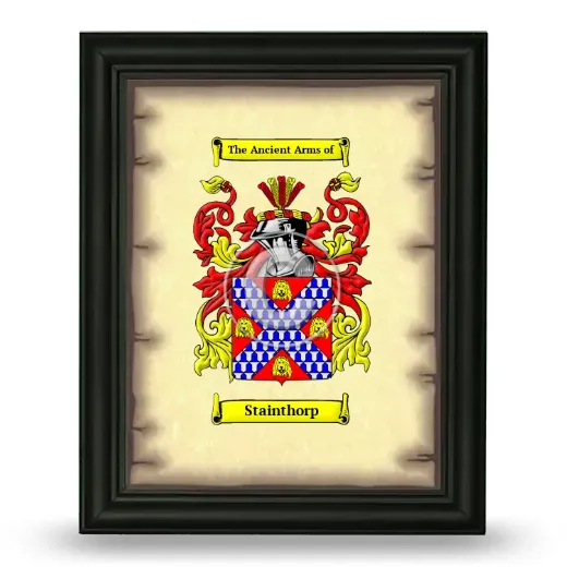 Stainthorp Coat of Arms Framed - Black