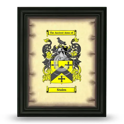 Stairn Coat of Arms Framed - Black