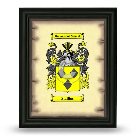 Stallins Coat of Arms Framed - Black