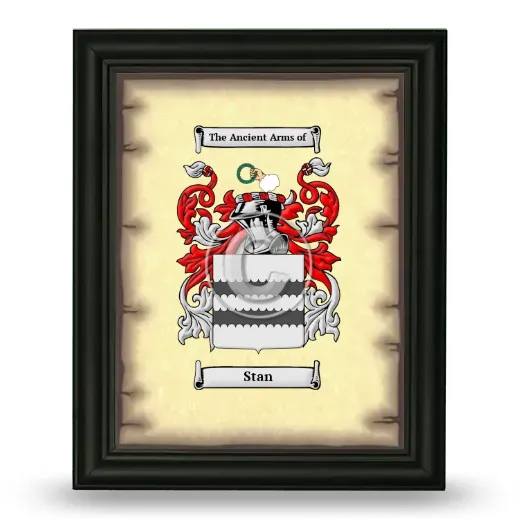Stan Coat of Arms Framed - Black