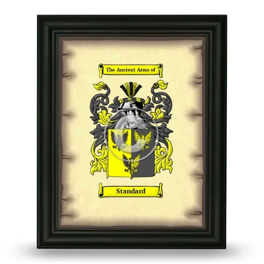 Standard Coat of Arms Framed - Black
