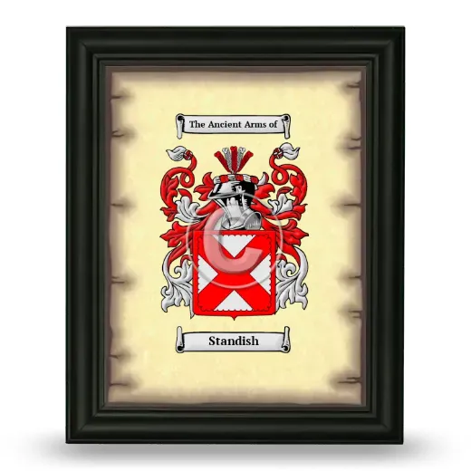 Standish Coat of Arms Framed - Black