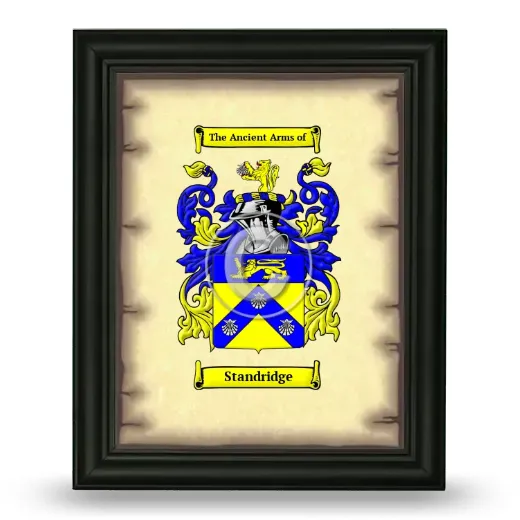 Standridge Coat of Arms Framed - Black