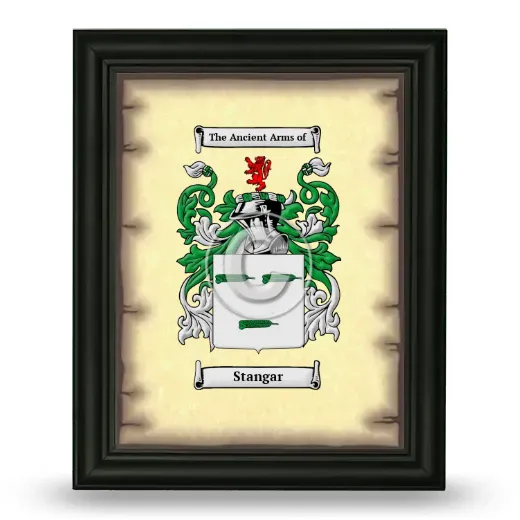 Stangar Coat of Arms Framed - Black
