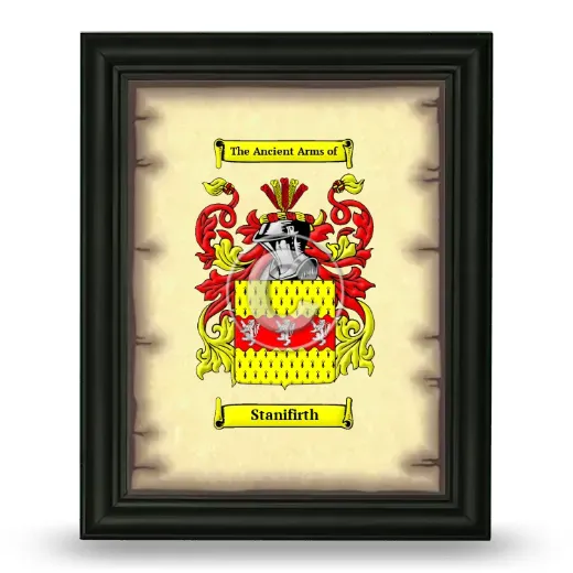 Stanifirth Coat of Arms Framed - Black