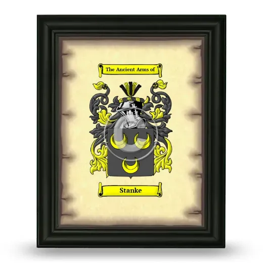 Stanke Coat of Arms Framed - Black
