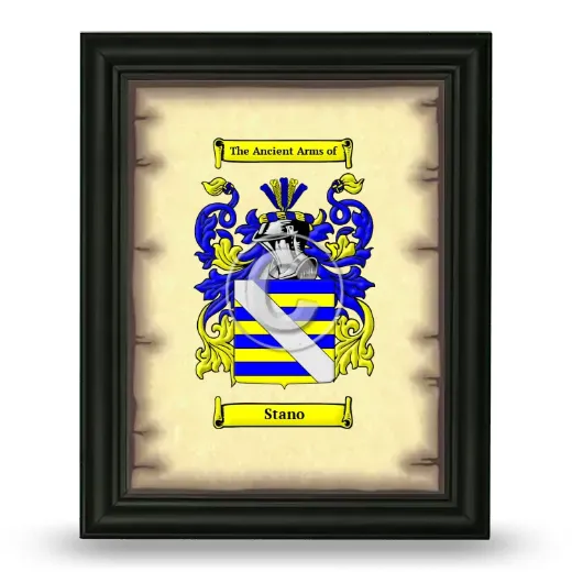 Stano Coat of Arms Framed - Black