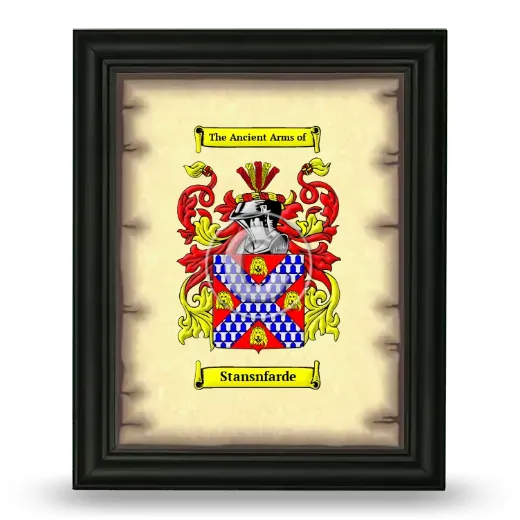 Stansnfarde Coat of Arms Framed - Black