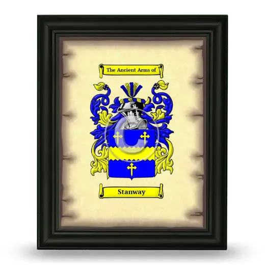 Stanway Coat of Arms Framed - Black