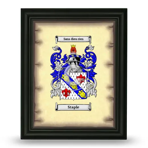 Staple Coat of Arms Framed - Black