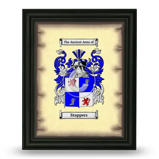 Stappers Coat of Arms Framed - Black