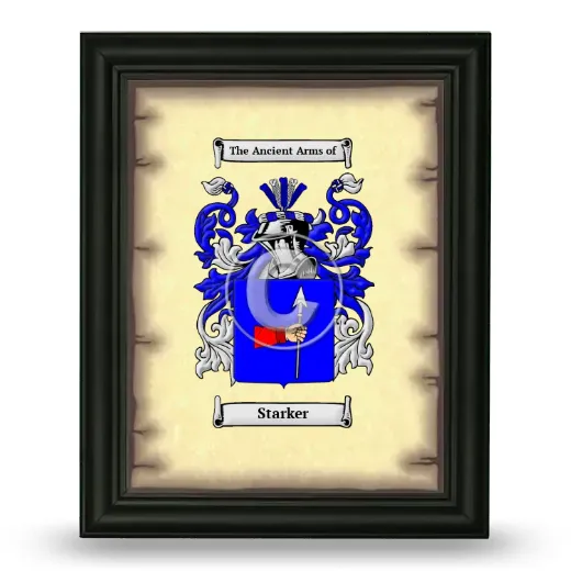 Starker Coat of Arms Framed - Black