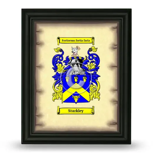 Starkley Coat of Arms Framed - Black