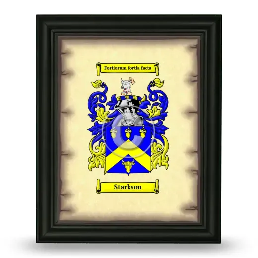 Starkson Coat of Arms Framed - Black
