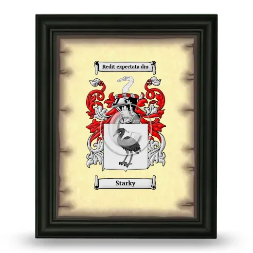 Starky Coat of Arms Framed - Black