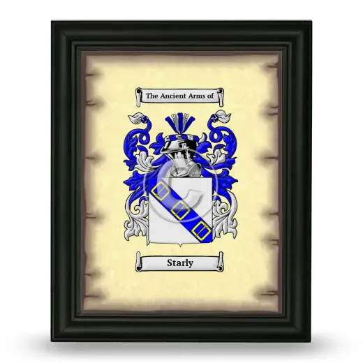 Starly Coat of Arms Framed - Black