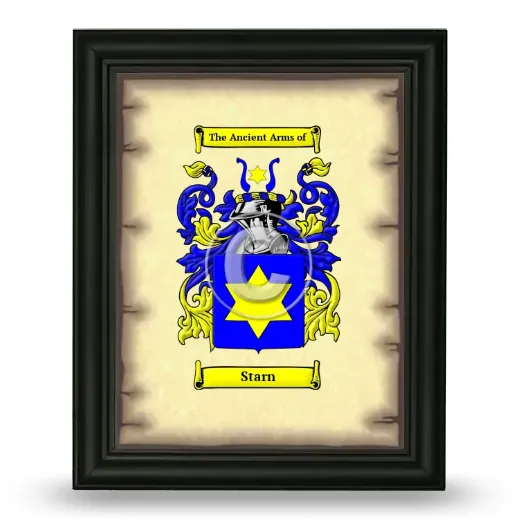 Starn Coat of Arms Framed - Black