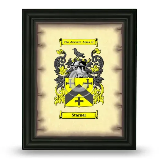 Starner Coat of Arms Framed - Black