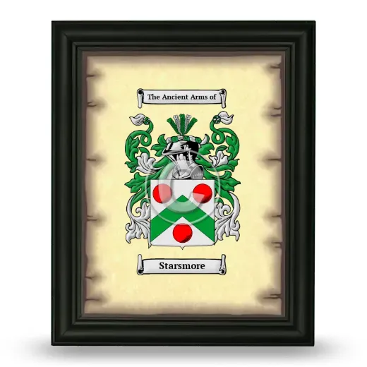 Starsmore Coat of Arms Framed - Black