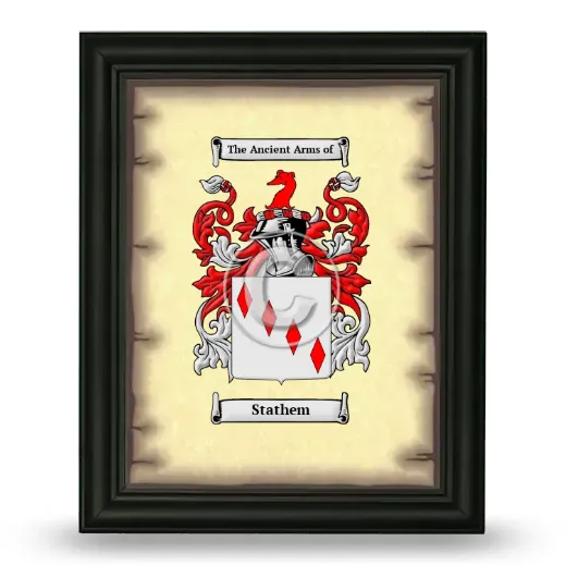 Stathem Coat of Arms Framed - Black