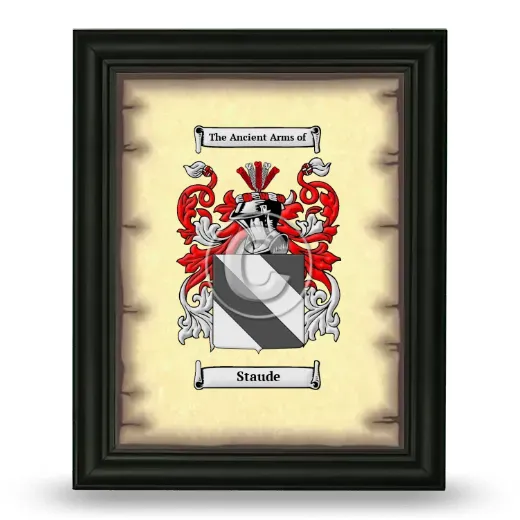 Staude Coat of Arms Framed - Black