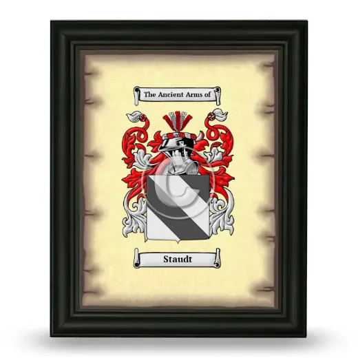 Staudt Coat of Arms Framed - Black