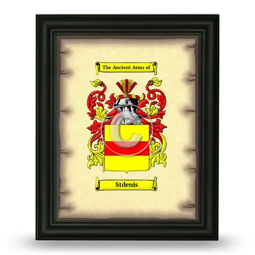 Stdenis Coat of Arms Framed - Black