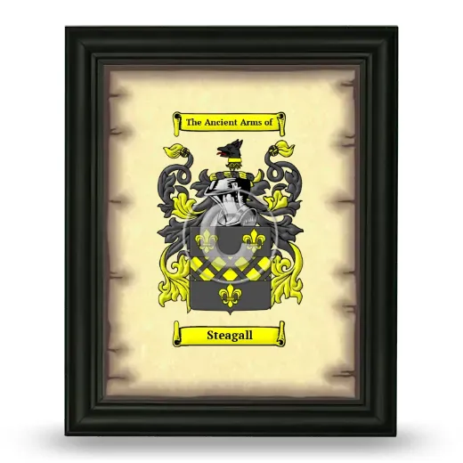 Steagall Coat of Arms Framed - Black