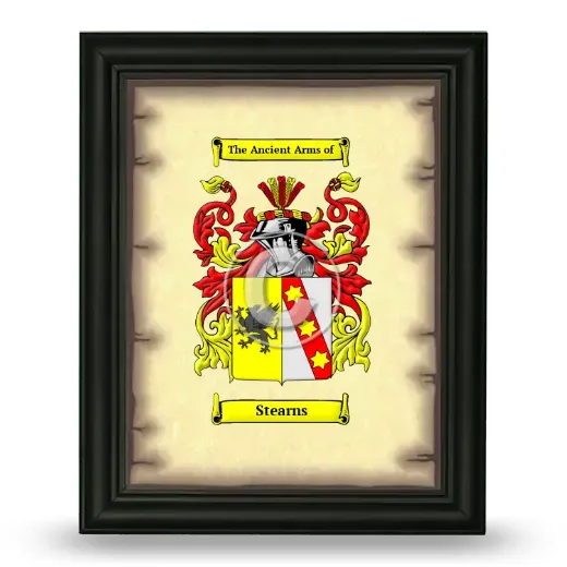 Stearns Coat of Arms Framed - Black