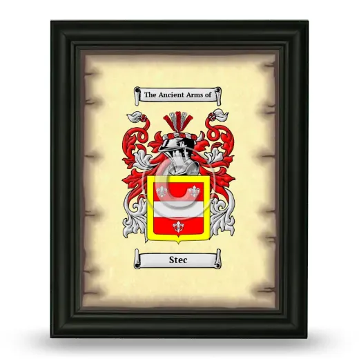 Stec Coat of Arms Framed - Black