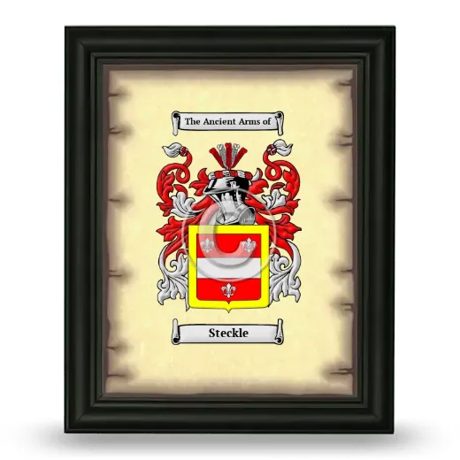 Steckle Coat of Arms Framed - Black