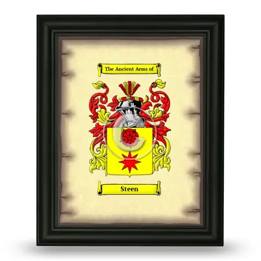 Steen Coat of Arms Framed - Black