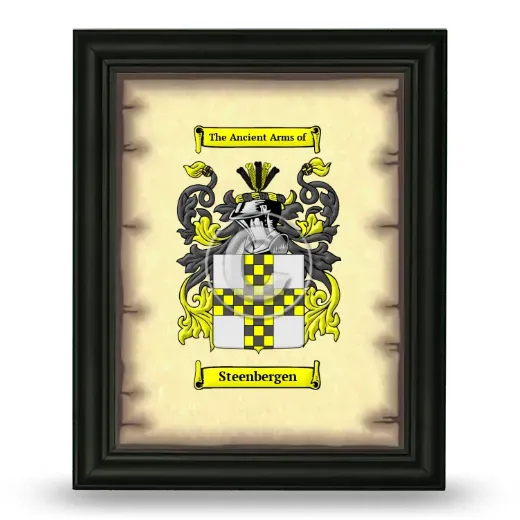 Steenbergen Coat of Arms Framed - Black
