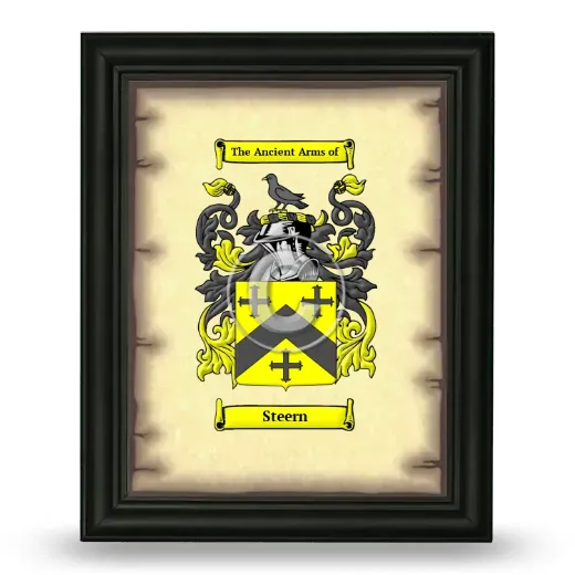 Steern Coat of Arms Framed - Black