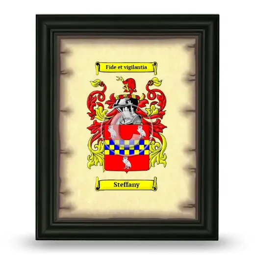 Steffany Coat of Arms Framed - Black