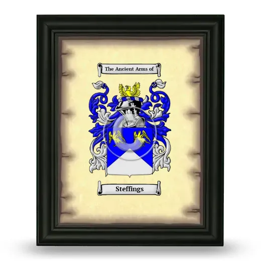 Steffings Coat of Arms Framed - Black