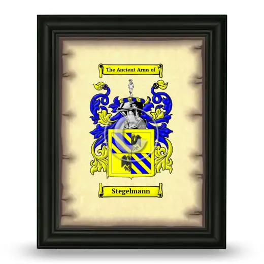 Stegelmann Coat of Arms Framed - Black