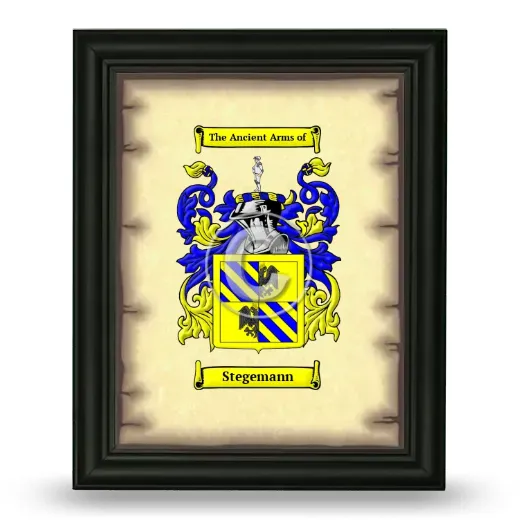 Stegemann Coat of Arms Framed - Black
