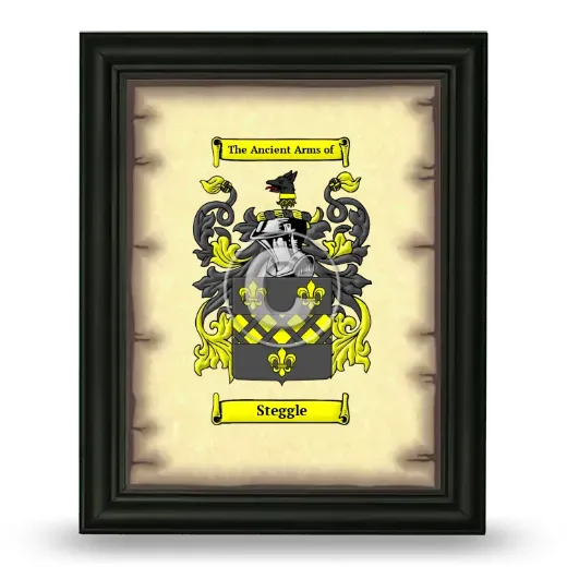 Steggle Coat of Arms Framed - Black