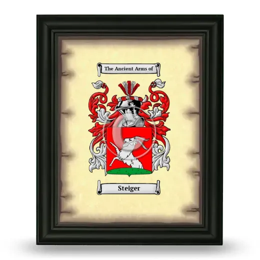 Steiger Coat of Arms Framed - Black
