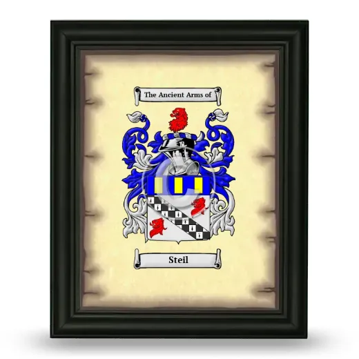 Steil Coat of Arms Framed - Black