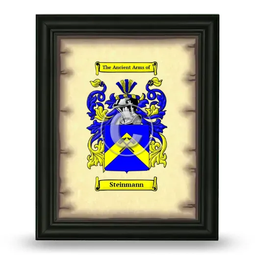 Steinmann Coat of Arms Framed - Black