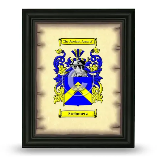 Steinmetz Coat of Arms Framed - Black