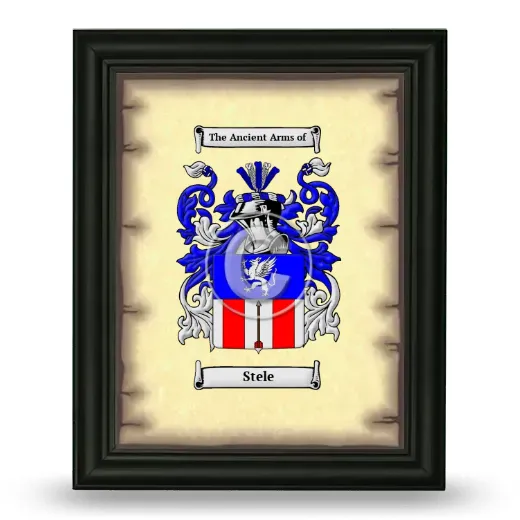 Stele Coat of Arms Framed - Black