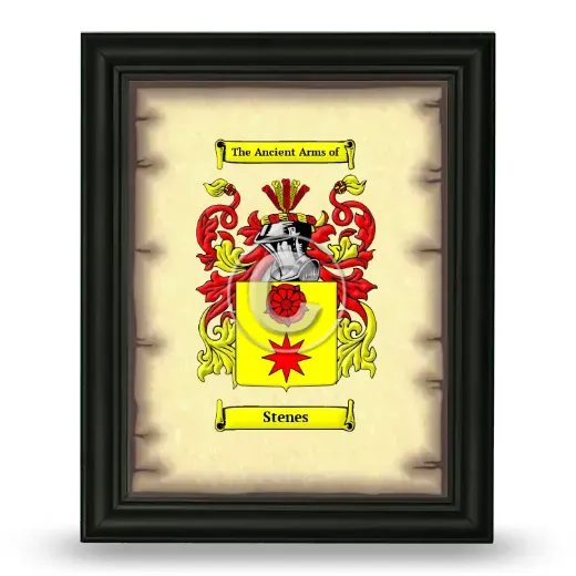 Stenes Coat of Arms Framed - Black