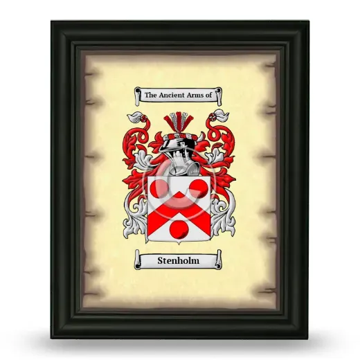 Stenholm Coat of Arms Framed - Black