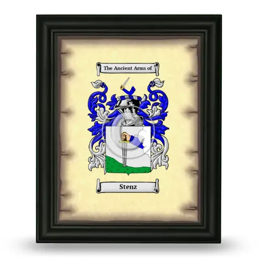 Stenz Coat of Arms Framed - Black